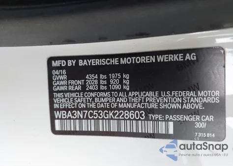 2016 BMW 428I z USA, uszkodzony, nr VIN WBA3N7C53GK228603